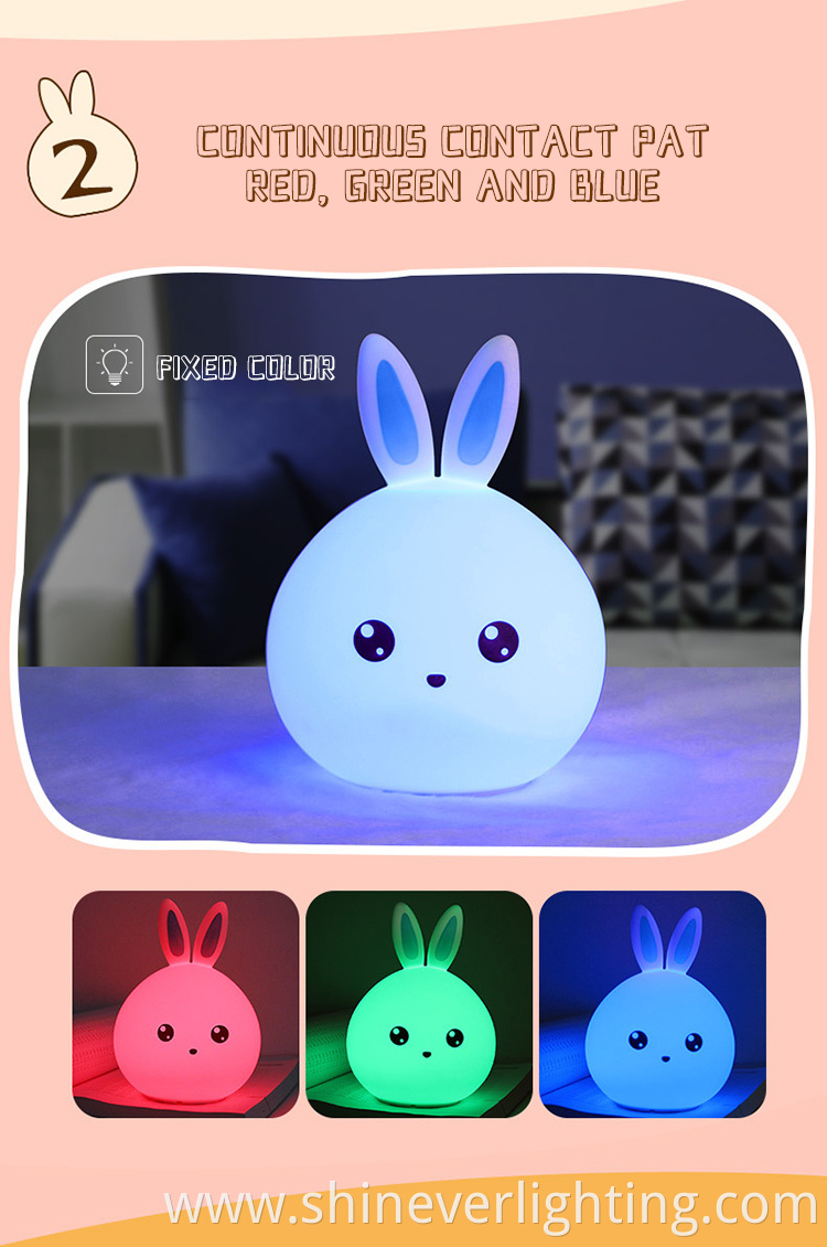 Touch-Activated Silicone Bunny Light
